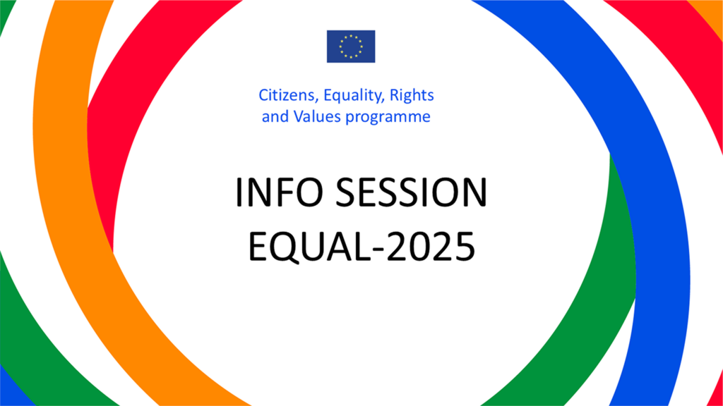 Ilustračný obrázok k výzve EQUAL 2025 z programu CERV,pozvánka na webinár