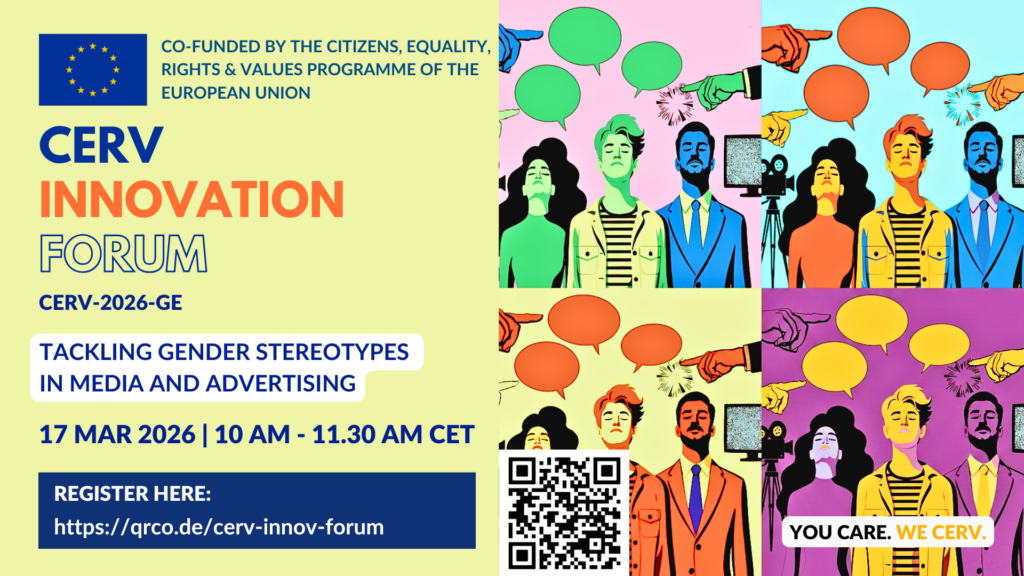 vizuál s QR kódom: inovačné fórum v anglickom jazyku 17.3. rodové stereotypy v médiach a reklame