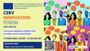 vizuál s QR kódom: inovačné fórum v anglickom jazyku 17.3. rodové stereotypy v médiach a reklame