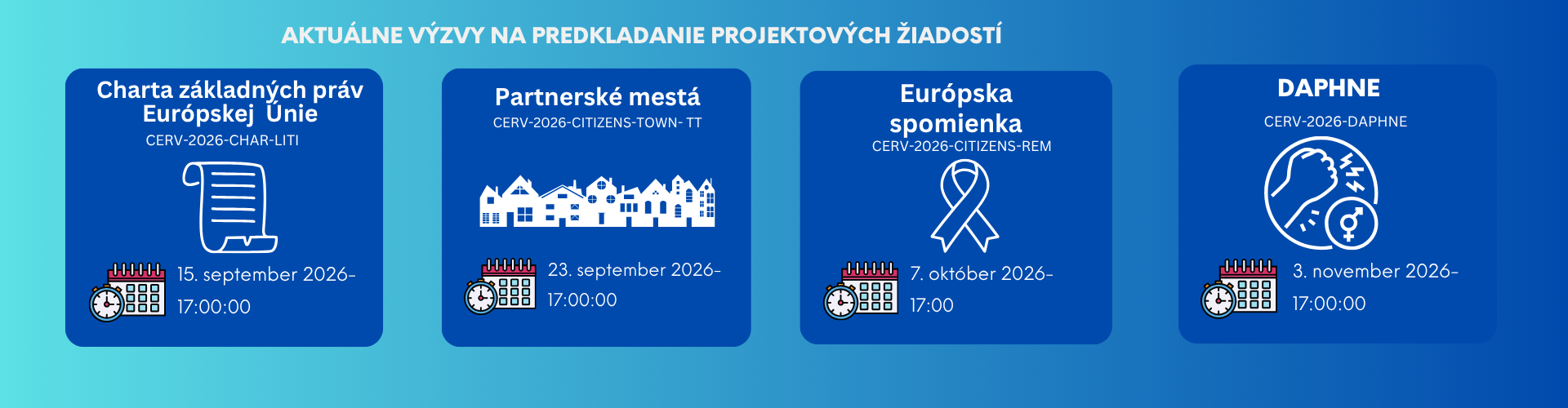 aktuálne výzvy CERV 2026