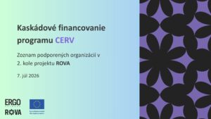 ROVA zoznam vybraných projektov kaskádové financovanie